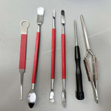 Maxbell Saxophones Repair Tool Durable Special Portable Accessories for Piccolo 6Pcs Red