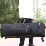 Maxbell Waterproof Drum Stand Bag with Wheels Handmade Drum Accs Case Weatherproof 105CM Black
