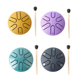 Maxbell Steel Tongue Drum Ethereal Drum 3 inch 6 Tone Hand Pan for Concert Gifts Aureate