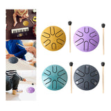 Maxbell Steel Tongue Drum Ethereal Drum 3 inch 6 Tone Hand Pan for Concert Gifts Aureate