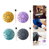 Maxbell Steel Tongue Drum Ethereal Drum 3 inch 6 Tone Hand Pan for Concert Gifts Aureate