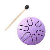 Maxbell Steel Tongue Drum Ethereal Drum 3 inch 6 Tone Hand Pan for Concert Gifts Violet