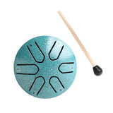 Maxbell Steel Tongue Drum Ethereal Drum 3 inch 6 Tone Hand Pan for Concert Gifts Blue