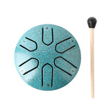 Maxbell Steel Tongue Drum Ethereal Drum 3 inch 6 Tone Hand Pan for Concert Gifts Blue