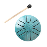 Maxbell Steel Tongue Drum Ethereal Drum 3 inch 6 Tone Hand Pan for Concert Gifts Blue