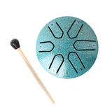 Maxbell Steel Tongue Drum Ethereal Drum 3 inch 6 Tone Hand Pan for Concert Gifts Blue