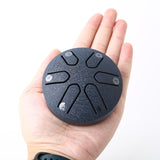 Maxbell Steel Tongue Drum Ethereal Drum 3 inch 6 Tone Hand Pan for Concert Gifts Argent