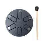 Maxbell Steel Tongue Drum Ethereal Drum 3 inch 6 Tone Hand Pan for Concert Gifts Argent
