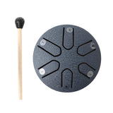 Maxbell Steel Tongue Drum Ethereal Drum 3 inch 6 Tone Hand Pan for Concert Gifts Argent