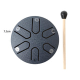 Maxbell Steel Tongue Drum Ethereal Drum 3 inch 6 Tone Hand Pan for Concert Gifts Argent