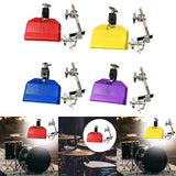 Maxbell High Pitched Cow Bell with Holder Clamp Percussion for Party Red