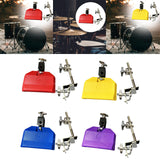 Maxbell High Pitched Cow Bell with Holder Clamp Percussion for Party Red