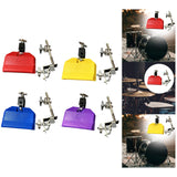 Maxbell High Pitched Cow Bell with Holder Clamp Percussion for Party Red