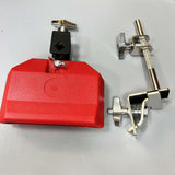 Maxbell High Pitched Cow Bell with Holder Clamp Percussion for Party Red