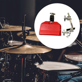 Maxbell High Pitched Cow Bell with Holder Clamp Percussion for Party Red