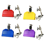 Maxbell High Pitched Cow Bell with Holder Clamp Percussion for Party Red