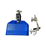 Maxbell High Pitched Cow Bell with Holder Clamp Percussion for Party Blue