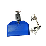 Maxbell High Pitched Cow Bell with Holder Clamp Percussion for Party Blue