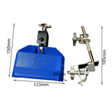 Maxbell High Pitched Cow Bell with Holder Clamp Percussion for Party Blue