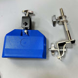 Maxbell High Pitched Cow Bell with Holder Clamp Percussion for Party Blue