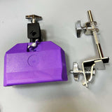 Maxbell High Pitched Cow Bell with Holder Clamp Percussion for Party Violet