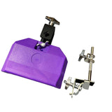Maxbell High Pitched Cow Bell with Holder Clamp Percussion for Party Violet