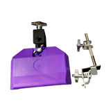 Maxbell High Pitched Cow Bell with Holder Clamp Percussion for Party Violet