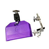 Maxbell High Pitched Cow Bell with Holder Clamp Percussion for Party Violet