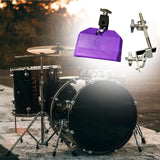 Maxbell High Pitched Cow Bell with Holder Clamp Percussion for Party Violet