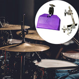Maxbell High Pitched Cow Bell with Holder Clamp Percussion for Party Violet