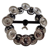 Maxbell Hi Hat Tambourine with Double Row Music Rhythm Tambourine for Ensemble