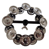 Maxbell Hi Hat Tambourine with Double Row Music Rhythm Tambourine for Ensemble