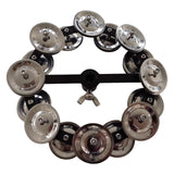 Maxbell Hi Hat Tambourine with Double Row Music Rhythm Tambourine for Ensemble