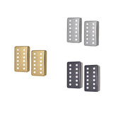 Maxbell 2Pcs Copper Guitar Pickup Cover for 6 Strings Electric Guitar Replacement Argent