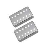 Maxbell 2Pcs Copper Guitar Pickup Cover for 6 Strings Electric Guitar Replacement Argent