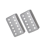 Maxbell 2Pcs Copper Guitar Pickup Cover for 6 Strings Electric Guitar Replacement Argent
