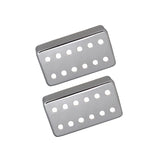 Maxbell 2Pcs Copper Guitar Pickup Cover for 6 Strings Electric Guitar Replacement Argent