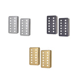 Maxbell 2Pcs Copper Guitar Pickup Cover for 6 Strings Electric Guitar Replacement Argent