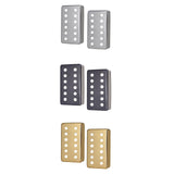 Maxbell 2Pcs Copper Guitar Pickup Cover for 6 Strings Electric Guitar Replacement Argent