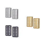 Maxbell 2Pcs Copper Guitar Pickup Cover for 6 Strings Electric Guitar Replacement Argent