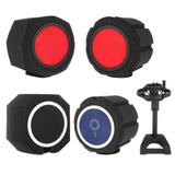 Maxbell Microphone Screen Acoustic Sponge for Radio Studio Outdoor Performance  Standard Red