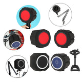 Maxbell Microphone Screen Acoustic Sponge for Radio Studio Outdoor Performance  Standard Red