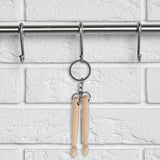 Maxbell Drumstick Keychain Wood Keychain Gadget for Birthday mother Day