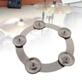 Maxbell Cymbals Ching Percussion with Single Row for Hihats Rides Crashes Argent