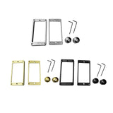 Maxbell 4 Pieces Pickup Metal Frame and Knob Replaces Frame Mounting Rings for Parts Argent