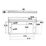 Maxbell 4 Pieces Pickup Metal Frame and Knob Replaces Frame Mounting Rings for Parts Black