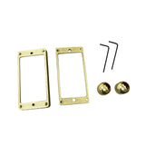 Maxbell 4 Pieces Pickup Metal Frame and Knob Replaces Frame Mounting Rings for Parts Aureate