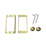 Maxbell 4 Pieces Pickup Metal Frame and Knob Replaces Frame Mounting Rings for Parts Aureate