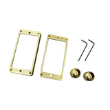 Maxbell 4 Pieces Pickup Metal Frame and Knob Replaces Frame Mounting Rings for Parts Aureate