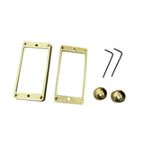 Maxbell 4 Pieces Pickup Metal Frame and Knob Replaces Frame Mounting Rings for Parts Aureate